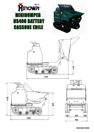 Wozidła gąsienicowe Hinowa HS 400 Battery