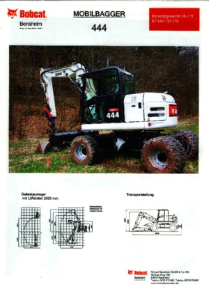 Koparki gąsienicowe Bobcat 444
