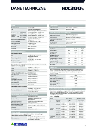 Koparki gąsienicowe Hyundai HX300L