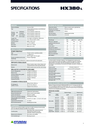 Koparki gąsienicowe Hyundai HX380L