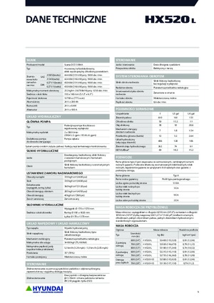 Koparki gąsienicowe Hyundai HX520L