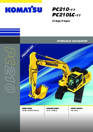 Koparki gąsienicowe Komatsu PC210LC-11E0