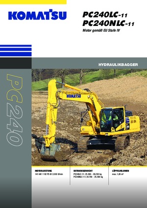 Koparki gąsienicowe Komatsu PC240NLC-11E0