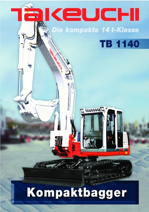 Koparki gąsienicowe Takeuchi TB 1140