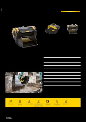 Łyżki rozdrabniająca do koparek hydraulicznych MB Crusher MB-C50 S4