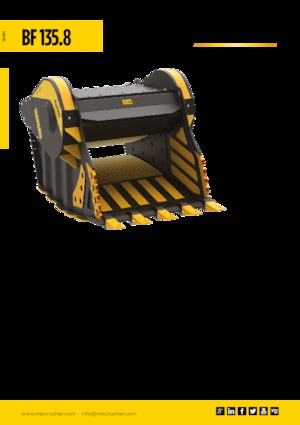 Łyżki rozdrabniająca do koparek hydraulicznych MB Crusher BF135.8