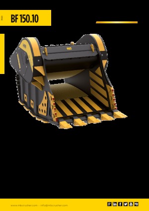 Łyżki rozdrabniająca do koparek hydraulicznych MB Crusher BF150.10