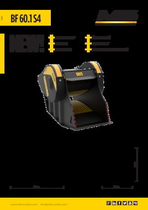 Łyżki rozdrabniająca do koparek hydraulicznych MB Crusher BF60.1 S4