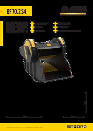 Łyżki rozdrabniająca do koparek hydraulicznych MB Crusher BF70.2 S4