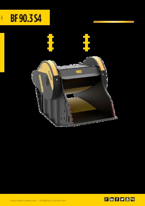 Łyżki rozdrabniająca do koparek hydraulicznych MB Crusher BF90.3 S4