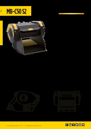 Łyżki rozdrabniająca do koparek hydraulicznych MB Crusher MB-C50 S2