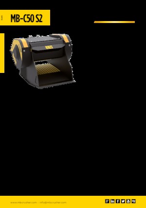 Łyżki rozdrabniająca do koparek hydraulicznych MB Crusher MB-C50 S2