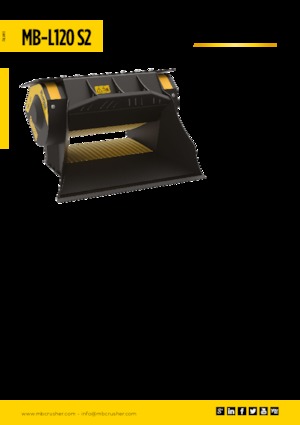 Łyżki rozdrabniająca do koparek hydraulicznych MB Crusher MB-L120 S2