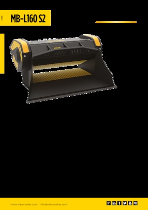 Łyżki rozdrabniająca do koparek hydraulicznych MB Crusher MB-L160 S2