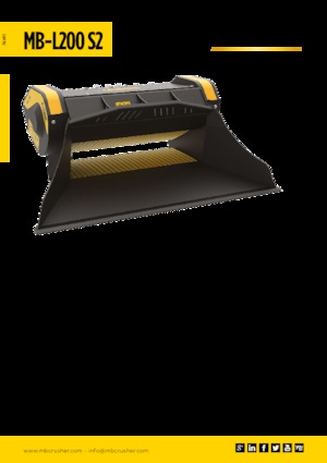 Łyżki rozdrabniająca do koparek hydraulicznych MB Crusher MB-L200 S2