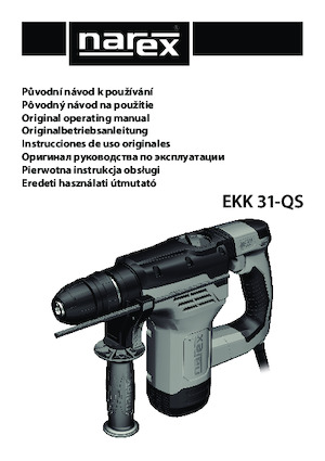 Młoty wyburzeniowe i dłutujące Narex EKK 31-QS
