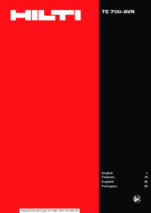 Młoty wyburzeniowe i dłutujące Hilti TE 700-AVR