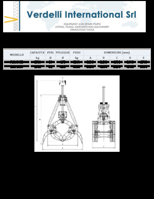 Chwytaki do sortowania i prac wyburzeniowych Verdelli F.M. 1600