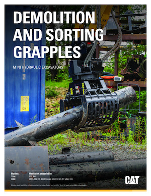 Chwytaki do sortowania i prac wyburzeniowych Caterpillar G306