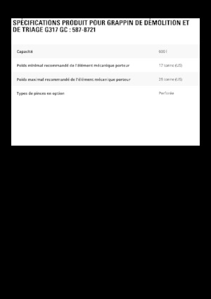 Chwytaki do sortowania i prac wyburzeniowych Caterpillar G317 GC