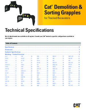 Chwytaki do sortowania i prac wyburzeniowych Caterpillar G318