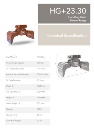 Chwytaki do sortowania i prac wyburzeniowych Promove HG+ 23.30
