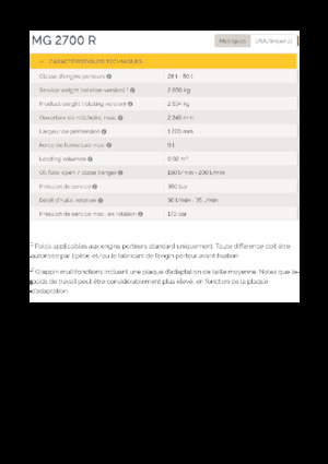 Chwytaki do sortowania i prac wyburzeniowych Epiroc MG 2700 R