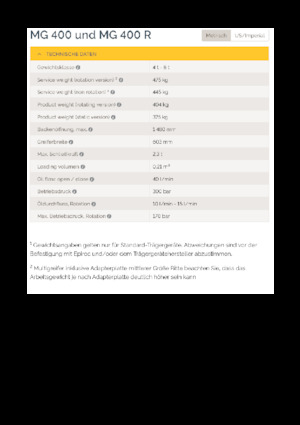 Chwytaki do sortowania i prac wyburzeniowych Epiroc MG 400