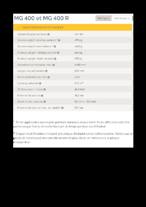 Chwytaki do sortowania i prac wyburzeniowych Epiroc MG 400