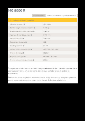 Chwytaki do sortowania i prac wyburzeniowych Epiroc MG 5000 R