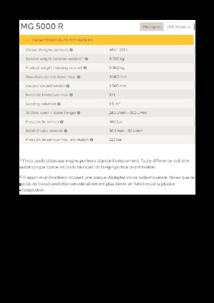 Chwytaki do sortowania i prac wyburzeniowych Epiroc MG 5000 R