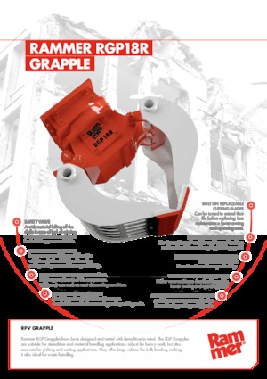 Chwytaki do sortowania i prac wyburzeniowych Rammer RGP18R