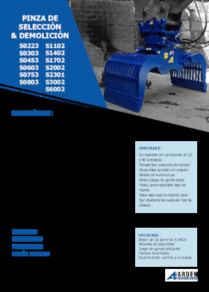 Chwytaki do sortowania i prac wyburzeniowych Arden S0753