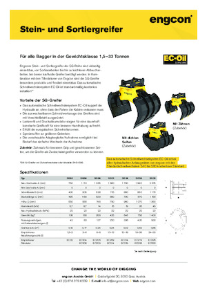 Chwytaki do sortowania i prac wyburzeniowych engcon SG06