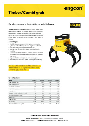 Chwytaki do sortowania i prac wyburzeniowych engcon TG55HD