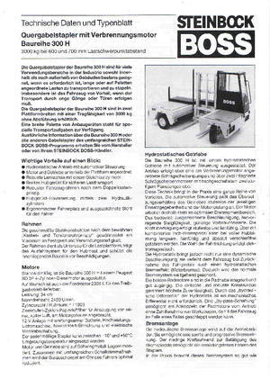 Spalinowe wózki widłowe boczne Steinbock 336 H