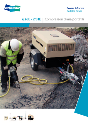 Przenośne sprężarki i kompresory powietrza - wyskoprężne, elektryczne i spalinowe Doosan 7/31E 