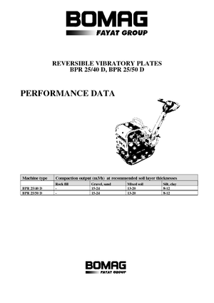 Rewersyjne Zagęszczarki / płyty wibracyjne Bomag BPR 25/50 D