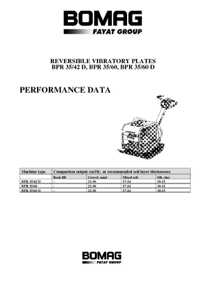 Rewersyjne Zagęszczarki / płyty wibracyjne Bomag BPR 35/60 D