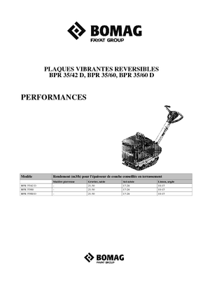 Rewersyjne Zagęszczarki / płyty wibracyjne Bomag BPR 35/42 D