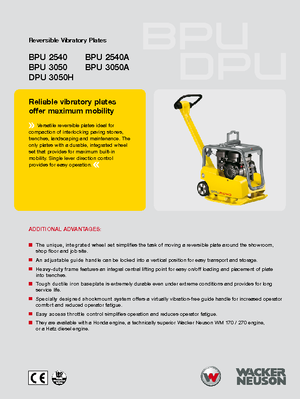 Rewersyjne Zagęszczarki / płyty wibracyjne Wacker BPU 2540
