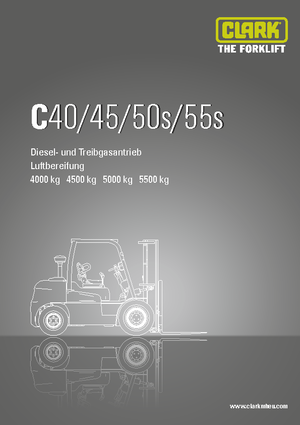 Wózki widłowe z silnikiem wysokoprężnym Clark C 55 s D