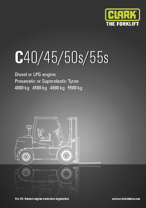 Wózki widłowe z silnikiem wysokoprężnym Clark C 55 s D