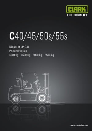 Wózki widłowe z silnikiem wysokoprężnym Clark C 50 s D