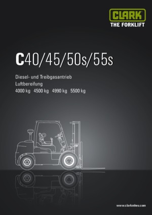 Wózki widłowe z silnikiem wysokoprężnym Clark C 50 s D