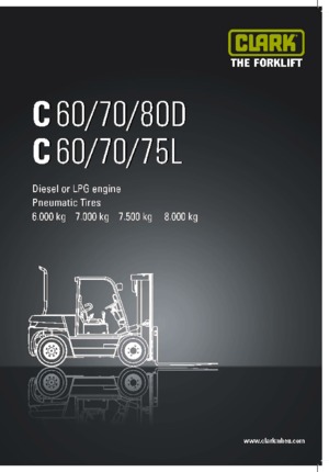 Wózki widłowe z silnikiem wysokoprężnym Clark C 80 D
