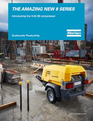 Przenośne sprężarki i kompresory powietrza - wyskoprężne, elektryczne i spalinowe Atlas Copco XAS 88 Kd