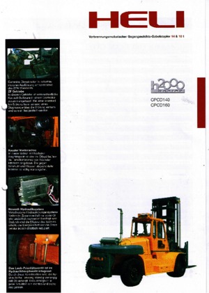 Wózki widłowe z silnikiem wysokoprężnym Heli CPCD 160