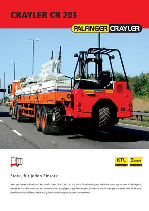 Spalinowe podwieszane wózki widłowe Palfinger CR 203