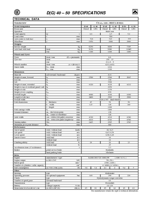 Wózki widłowe z silnikiem wysokoprężnym Desta D 40